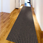 Ottomanson 2'7" x 19' Hallway Runner with Scraper Pile - Extra Durable Non-Slip Rug Mat for Indoor & Outdoor Use - Ideal for Kitchen, Entryway & Garage - High-Traffic Carpet, Brown