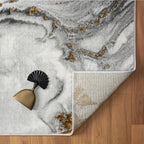 LUXE WEAVERS Marble Effect Abstract Gray 6x9 Area Rug