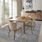 RUGSREAL Solid Area Rug 4x6 Small Bedroom Rug Machine Washable Area Rug Soft Low-Pile Modern Contemporary Throw Rug Non-Slip Throw Indoor Carpet for Living Room Dining Room Kids Room, 4' x 6' Grey