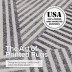 ReaLife Rugs Machine Washable Area Rug - Living Room Bedroom Bathroom Kitchen Entryway Office - Padded Crease Free Stain Resistant Premium - Modern Geometric Contemporary - Miles - Gray 7'6" x 9'6"