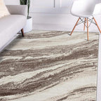 LUXE WEAVERS Lagos Collection 7983 Brown 4x5 Art Deco Geometric Area Rug