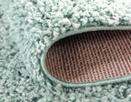 Unique Loom Davos Shag Collection Area Rug - Solid (7' 1" Square, Aqua)
