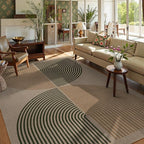 Lahome Modern Rainbow Easy Jute Rug, 6x9 Rug for Living Room Washable Indoor Outdoor Patio Rug, Farmhouse Rug for Bedroom Non Slip Contemporary Carpet for Backyard Deck Office Decor