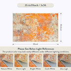 Lahome Modern Abstract Area Rug - Soft 3x5 Rugs for Bedroom Washable Living Room Entryway Rug, Contemporary Non Slip Indoor Accent Carpet for Nursery Office Kitchen Bathroom, Orange/Yellow