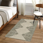 HelloTree 2x3 Entryway Rug, Indoor Small Machine Washable Area Rug Non Slip Backing Home Decor Floor Decoration Mat Boho Rugs for Entrance Kids Room Bedside Bedroom Stain Resistant Carpet-Cream