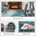 Peacock Rug Large - 6x9 Rug, Peacock Decor Washable Rugs for Living Room, Nature Waterfall Carpet, Natural Landscapes Non-Slip Area Rugs for Bedroom, Aesthetics Carpet - Peafowl Home Decor & Gifts