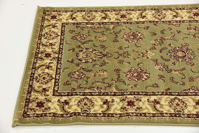 Unique Loom Voyage Collection Traditional Oriental Classic Intricate Design Area Rug (2' 7 x 10' 0 Runner, Green/Ivory)