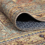 Bloom Rugs Washable Non-Slip 10x14 Rug - Terracotta/Mustard Traditional Oriental Area Rug for Living Room, Bedroom, Dining Room, and Kitchen - Exact Size: 10' x 14'