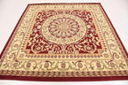 Unique Loom Versailles Collection Traditional Classic Medallion Floral Motif Area Rug (6' 0 x 6' 0 Square, Burgundy/ Ivory)