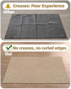 Color&Geometry Ultra Thin Indoor Door Mat Non Slip Rubber Backed Dirt Trapper 48"x72"(Rolled-up NO Creases), Rugs for Entryway, Front Door Mat Indoor Washable Low-Profile Entry Mat, Khaki