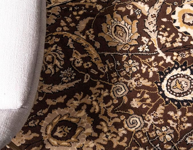 Unique Loom Espahan Collection Area Rug - Cape Cod (5' 1" x 8' Rectangle, Brown/ Beige)