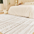 9x12 Area Rugs for Living Room Machine Washable Rug Distressed Indoor Carpet Neutral Moroccan Boho Rug Ultra Soft Area Rug for Bedroom Dining Room Playroom Office