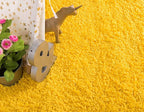 Unique Loom Solid Shag Collection Area Rug (7' 10" x 10' Rectangle, Tuscan Sun Yellow)