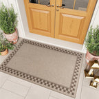 OJIA Easy Jute 3x5 Washable Rugs for Entryway, Farmhouse Patio Rug Indoor Outdoor Living Room Carpet, Modern Neutral Kitchen Rugs Non-Slip Front Door Mat Throw Carpet for Entrance Office Porch Decor