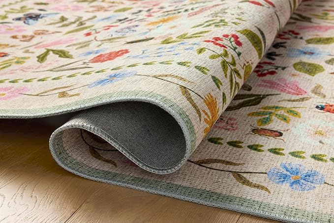 Loloi Rifle Paper Co. Canopy Collection CNP-04 Cream/Multi 2'-3" x 3'-9" Accent Rug
