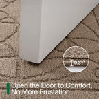 LUMI Door Mat Indoor Entrance 24"x36", Front Welcome Mat with Non-Slip Rubber Backing, Low Profile Dirt Trapper Inside Doormat for Entrance, Garage, Patio, Beige