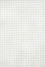 nuLOOM Jeni Off-White, 6' Square, Solid Faux Rabbit, Fluffy and Cozy, High Traffic, Stain Resistant, Easy Clean, Durable Washable Area Rug for Bedroom, Living Room, Dining, Den, Foyer, Entryway
