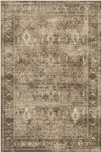 Lahome Vintage 6x9 Washable Brown Rugs for Living Room Bedroom, Soft Dining Room Rugs for Under Table, Non Slip Indoor Throw Carpet for Entryway Kitchen Office (6x9ft,Brown)