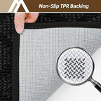 COSY HOMEER Non-Slip Door Mat 24"x36", Entryway Rugs Low Profile Absorbent Dirt Trapper Doormat for Front Entrance, Washable Polypropylene Entry Mat (Black)