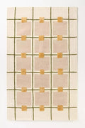 Greer Hand-Tufted Wool Rug - Elegant Taupe and Olive Geometric Pattern for Sophisticated Home Decor (6x9 Ft)