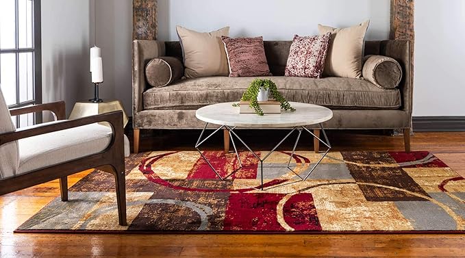 Unique Loom Barista Collection Area Rug - Kouillou (2' 2" x 3' 1" Rectangle, Multi/ Brown)