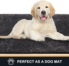PURRUGS Dirt Trapping Door Mat 34" x 59", Non-Slip Machine Washable Entry Rug, Shoe Scraper, Dog Doormat, Super Absorbent Welcome Mat for Front & Back Door, Muddy Shoes & Paws, Charcoal