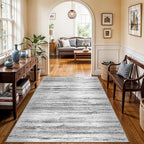 4x6 Rugs for Living Room: Non-Slip Washable Area Rug for Hallway Entryway Kitchen Bedroom - Easy-to-Clean Stain and Water Resistant Carpet - Soft Low-Pile Throw Mat Grey