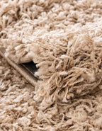 Unique Loom Solid Shag Collection Area Rug (5' 3" x 8' Rectangle, Taupe)