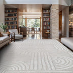 Modern Indoor Rug Orbit 9x12 Area Rugs for Living Room Luxury Kitchen Bedroom Durable Soft Geometric Durable Low and High Pile Stain Resistant Non Shedding Area Carpet 9x12