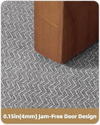 Color&Geometry Thin Indoor Entrance Mats for Home, 24"X36" Indoor Mats for Entryway Non Slip Rubber Backed, Dirt Trapper Door Rugs for Entryway Indoor 2x3 Washable, Grey (Rolled-up NO Creases)