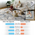 2x3 Machine Washable Area Rug for Entryway, Multicolor Modern Vintage Abstract Rug Non-Slip Low Pile Soft Faux Wool Small Carpet, Kids and Pets Friendly for Bedroom Kitchen Hallway Home Decor Rug