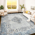 Istana 8x10 Area Rug - Blue 8x10 Rugs for Living Room - Foldable Rugs for Bedroom - Stain Resistant Washable Rug - Eco-Friendly Area Rugs - Easy to Clean Living Room Rug