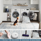 jinchan Boho 2x3 Rugs for Entryway - Machine Washable Doormat Moroccan Soft Throw Rug Bohemian Diamond Non-Slip Carpet for Entrance Kitchen Laundry Room Bedroom (2‘x3', Blue)