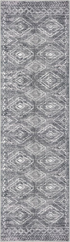 KILOCOCO Hallway Runner Rug 2'x7' Runners for Hallways Washable Runner Rug Non Slip Rubber Backed Low-Pile Runners for Bedroom Kitchen Living Room Laundry Room Boho Rugs, Grey