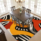 Pop Art Area Rugs - Retro Colorful Abstract Rug 3x5, Hippie Aesthetic Funky Washable Lightweight Carpet Room Decor #C094