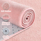 Large Area Rugs for Living Room Bedroom, 4x6 Feet Pink Rug, Minimalist Modern Shag Rug, Soft Thick Comfy Memory Foam Indoor Carpet, Non-Slip Washable Rug for Boys Girls Dorm Nursery Room Home Decor
