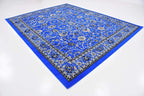 Unique Loom Sialk Hill Collection Area Rug - Washington (7' 10" x 10' Rectangle Dark Blue/Black)