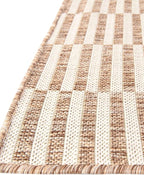 Unique Loom Outdoor Striped Collection Area Rug - Striped (5' x 7' Rectangle Taupe/Ivory)