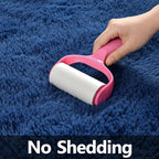 Large Shag Area Rugs 9 x 12, Plush Fuzzy Rugs for Living Room, Ultra Soft Fluffy Furry Rug for Bedroom, Indoor Carpet Nursery Rugs for Kids Room Home Decor, Navy Blue