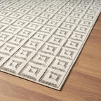 LUXE WEAVERS Geometric Greek Pattern Area Rug, Gray, 6'X9'