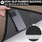 Indoor Door Mat Dirt 36x60 Resistant and Absorbent, Non-Slip Rubber Backing Floor Mats, Easy Clean Low-Profile Doormat for Entryway, Front Door, Inside Entrance Black