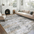 WILLSUN Washable Area Rugs, 8x10 Non-Slip Boho Large Area Rugs for Living Room, Bedroom, Machine Washable Vintage Rug, Indoor Floral Print Carpet for Home Decor, Kid & Pet Friendly Mat