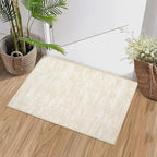 RUGSREAL Small Contemporary Area Rug Modern Solid Indoor Throw Carpe Machine Washable Non-Slip Low-Pile Area Rug for Living Room Bedroom Laundry, 2' x 3' Cream-White