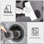 PURRUGS Dirt Trapping Door Mat 33.5" x 59", Non-Skid/Slip Machine Washable Microfiber Entryway Rug, Dog Doormat, Super Absorbent Welcome Mat for Muddy Wet Shoes and Paws, Grey