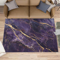 2x4 Abstract Marble Runner Rug for Hallway - Purple-Marble Kitchen Mat, Luxury Stone Pattern Kitchen Runner Rug Soft Non Slip Anti Fatigue for Laundry Room Indoor Hallways