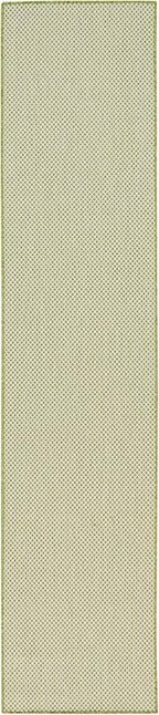 Nourison Home Courtyard Ivory Green 2'2" x 8' Area Rug - Easy Clean, Non Shedding, Bed Room, Living Room, Dining Room, Kitchen (8' Runner)
