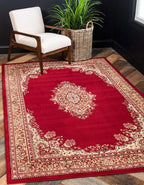 Unique Loom Reza Collection Traditional Persian Style Area Rug, 2 ft 2 in x 3 ft, Burgundy/Ivory