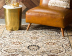Unique Loom Espahan Collection Area Rug - Cape Cod (7' 1" x 10' Rectangle, Ivory/ Beige)