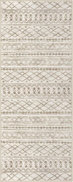 KUTA Boho Hallway Runner Rug 2x5 ft Moroccan Washable Non-Slip Vintage Beige Kitchen Rugs Ultra Soft Distressed Geometric Floor Carpet Runners for Bedroom Laundry Living Room