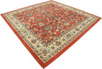 Unique Loom Sialk Hill Collection Area Rug - Washington (8' Square Terracotta/Cream)